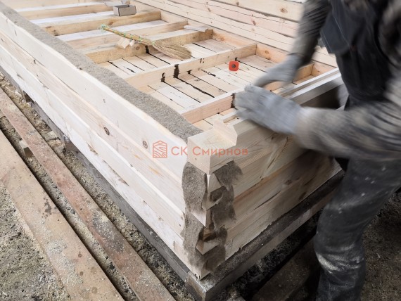 Сборка углов бани в ласточкин хвост