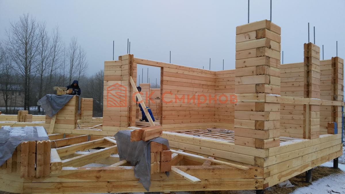 Сруб в тёплый угол фото